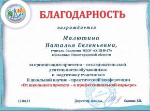 благодарность за организацию проектно школа.jpg